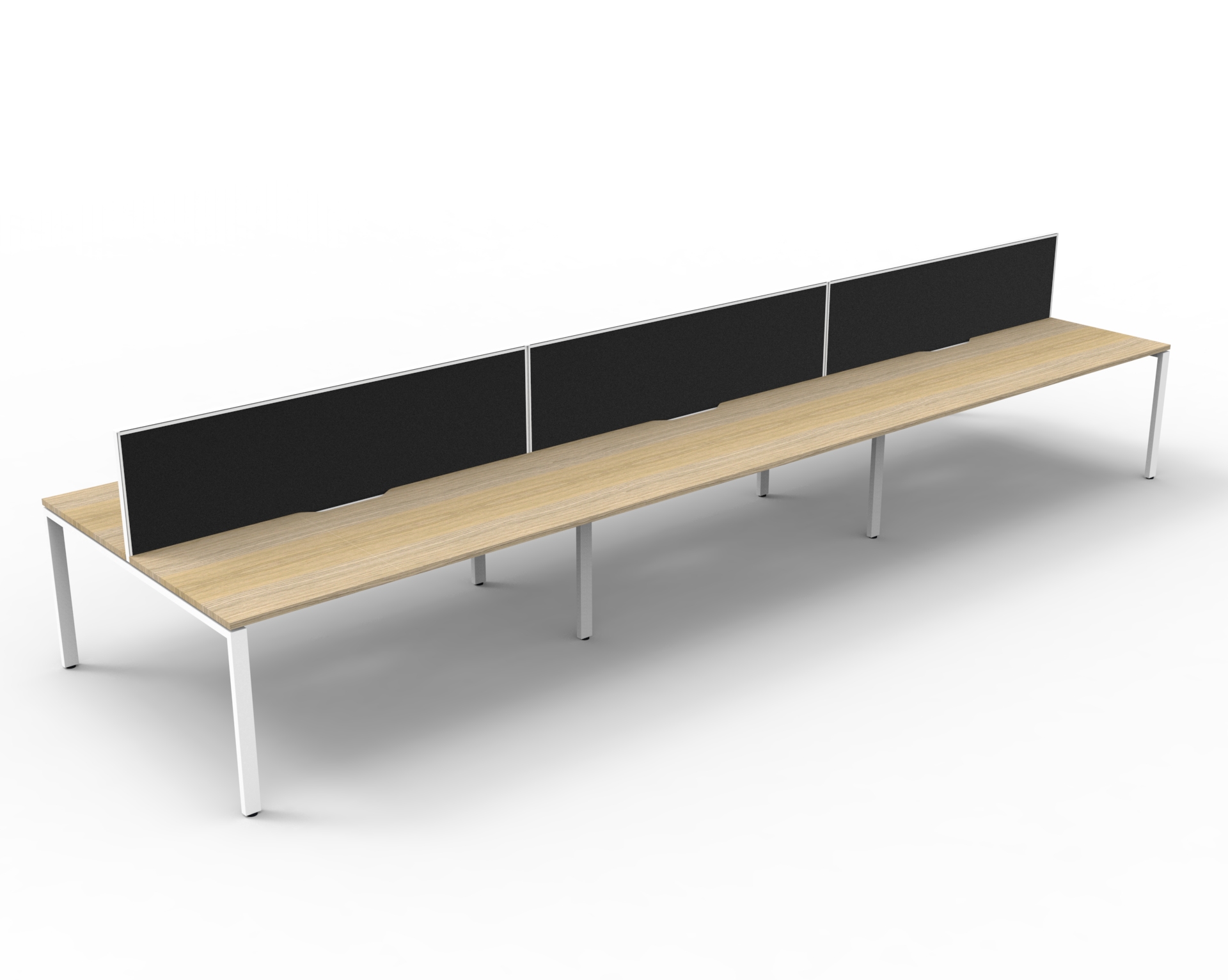 Profile 6 Person Double Sided Workstation - With Screen